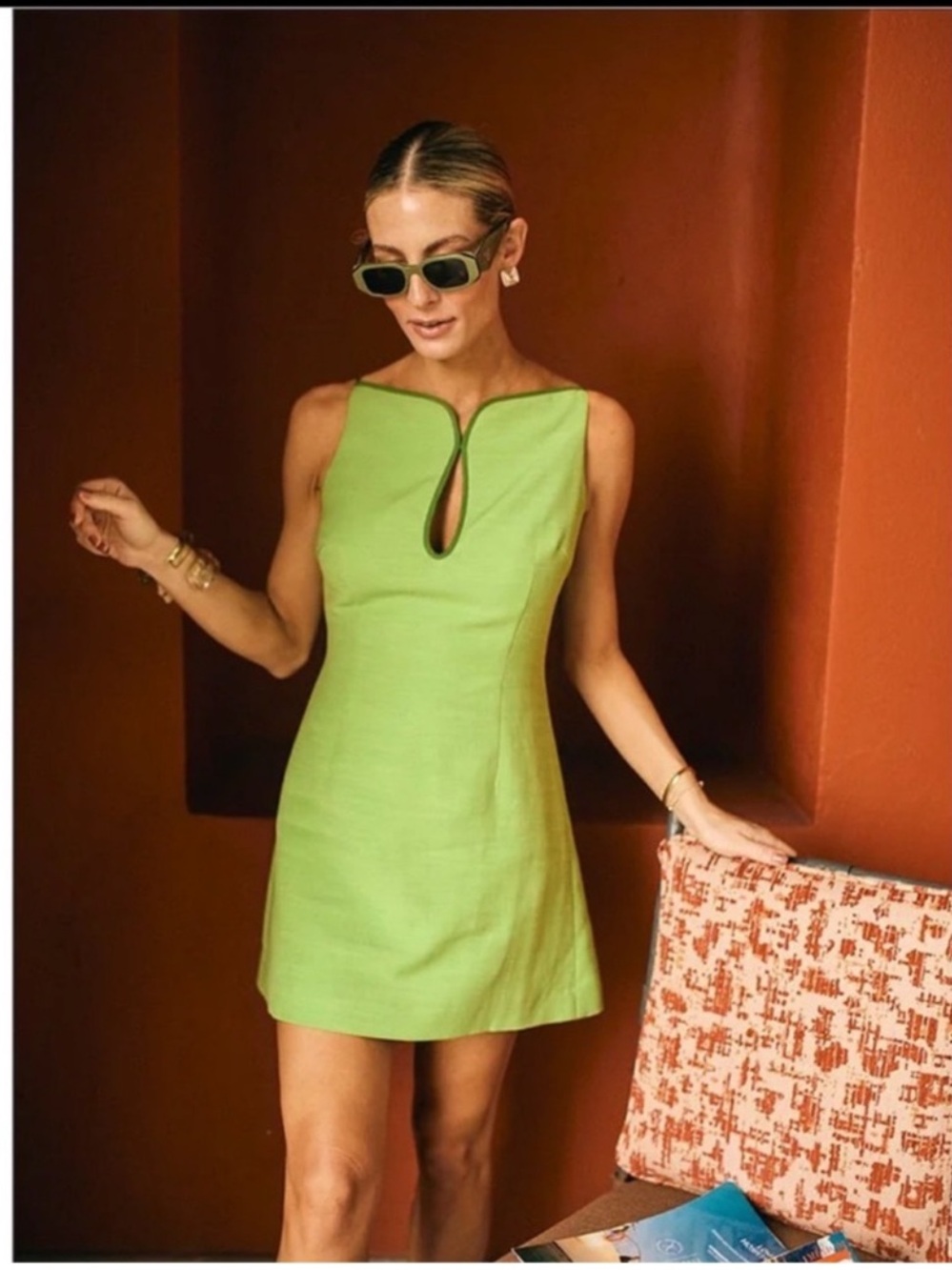NWT Antonio Melani x M.G. Style Marin A-Line Boat Keyhole Neck Sleeveless Dress